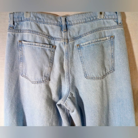 Old Navy Mid-Rise Ripped Baggy Wide-Leg Jeans - Picture 6 of 9